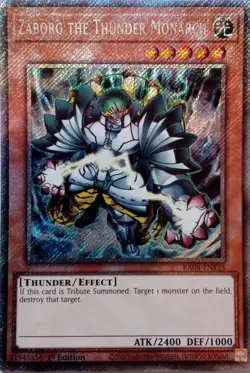 RA04-EN125 ZABORG THE THUNDER MONARCH PLATINUM SECRET RARE 1ST ED YuGiOh CARD - Image 1