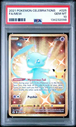 2021 Pokemon Celebrations Mew Full Art Gold #025/025 PSA 10 - Image 1