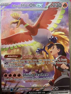 Ethan's Ho-Oh ex 230/182 Destined Rivals Holo Special Illustration Rare Pokemon - Image 5