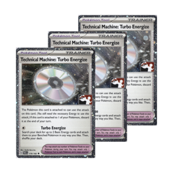 Pokemon TM Turbo Energize 179/182 Cosmos Holo STAMPED Play! Prize Pack SET OF 3 - Image 1