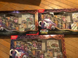 Pokemon TCG PALDEAN FATES Great Tusk Iron Treads Ex Premium Collection x3 bundle - Image 1