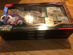 Pokemon TCG PALDEAN FATES Great Tusk Iron Treads Ex Premium Collection x3 bundle - Image 2