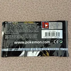 Pokemon Black and White Legendary Treasures Booster Pack Sealed Reshiram Art - Image 2