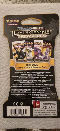 pokemon black and white legendary treasures Blister Booster Pack SEALED - Image 2