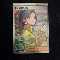 Parasol Lady 255/182 Sv04: Paradox Rift Holo Rare Full Art Pokemon TCG - Image 1