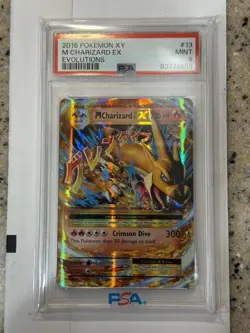 Pokemon TCG XY Evolutions Holo Ultra Rare Mega M Charizard EX 13/108 PSA 9 - Image 1