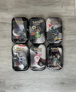 Pokemon Black Bolt & White Flare Mini Tins Lot of 6 NEW SEALED - Image 1