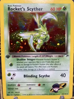 Rocket's Scyther 1st Edition Gym Heroes - 13/132 Holo - Pokemon TCG - Image 1