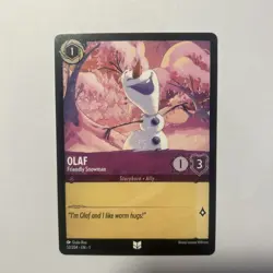 Disney Lorcana Demo Olaf Friendly Snowman Card - Rare - Image 3