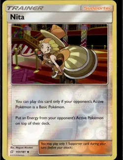 Pokemon Nita 151/181 Team up Reverse Holo UnCommon 2 Card Lot - Image 1