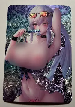 SEXY HEROINE WAIFU Skadi ARKNIGHTS ACG PREMIUM SWIRL HOLOFOIL CARD NM - Image 1