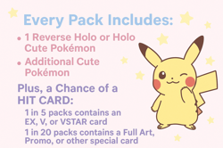 Cute Pokemon Mystery Pack - 10 or 20 Cards | Pikachu Eevee Togepi Gift - Image 2