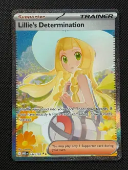 Pokemon Cards Lillie's Determination 184/132 Mega Evolution NM - Image 1
