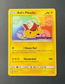 Ash’s Pikachu “I Choose You” Pokemon Movie Promo Card SM108 TCG Nintendo * NM * - Image 1