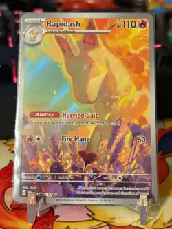 Pokemon Rapidash Destined Rivals 189/182 Illustration Rare NM Card - PACK FRESH - Image 1