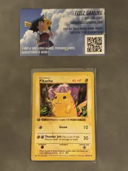 Pokemon Cards - 1st Edition Shadowless Pikachu 58/102 - Base Set Yellow Cheeks - Image 1