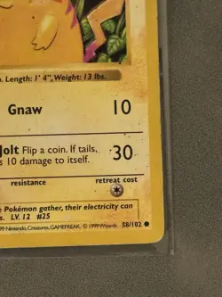 Pokemon Cards - 1st Edition Shadowless Pikachu 58/102 - Base Set Yellow Cheeks - Image 5