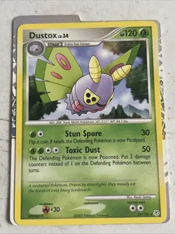 Dustox 25/130 - Diamond and Pearl - NON-HOLO - Rare - Pokemon Card - LP/MP - Image 1