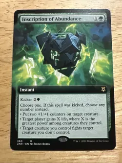 Inscription of Abundance (Extended Art) Zendikar Rising NM CARD - Image 1