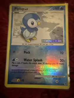 Piplup 93/130 Cosmos Holo Diamond and Pearl Pokemon TCG Card - Image 2