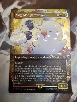 Mog, Moogle Warrior - 476 - Borderless Chocobo Track Foil MTG Final Fantasy NM - Image 1