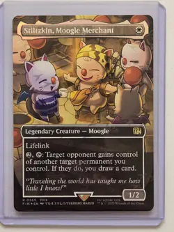 Stiltzkin, Moogle Merchant (565) Borderless Chocobo Track Foil Final Fantasy MTG - Image 1
