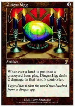 Light Play, English MTG Regular Dingus Egg 7th Edition Magic the Gathering - Image 1