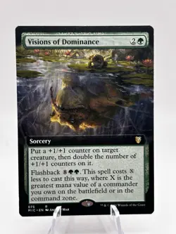 Visions of Dominance 075 Extended Art Commander Midnight Hunt MIC MTG NM - Image 1