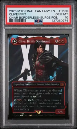 PSA 10 MTG Final Fantasy Clive, Ifrit's Dominant Borderless Surge Foil 0530 - Image 1