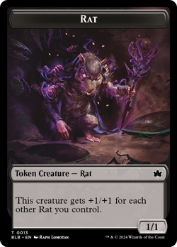 x1 Rat TBLB Bloomburrow MTG 13 TOKEN M/NM 1x - Image 1