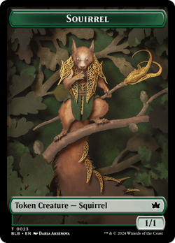 x4 Squirrel TBLB Bloomburrow MTG 23 TOKEN M/NM 4x - Image 1