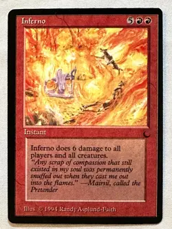 Inferno - 1994 Magic the Gathering MTG The Dark - Near Mint - Free Shipping! - Image 1