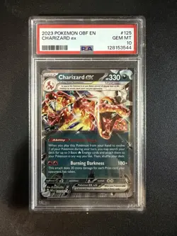 CHARIZARD EX 2023 Pokemon OBF EN, PSA 10, GEM MINT #125 - Image 1