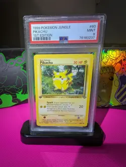 PSA 9 MINT Pikachu 60/64 Jungle 1st Edition - Pokemon TCG - Image 1