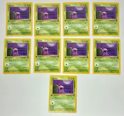 Grimer First 1st Edition Lot Of 9 Pokemon Vintage TCG Fossil 48/62 LP - Image 1