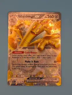 Gholdengo ex 139/182 SV04: Paradox Rift Holo Double Rare Pokemon - Image 1