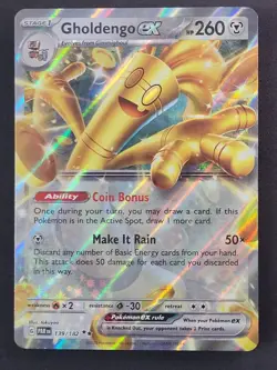 Gholdengo ex 139 NM Double Rare Paradox Rift Pokemon TCG - Image 1