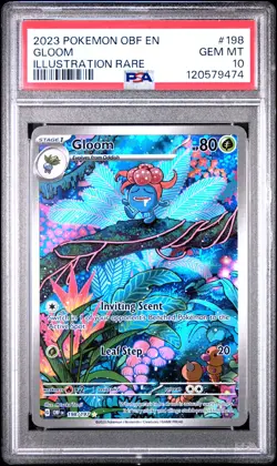 2023 POKEMON OBF EN-OBSIDIAN FLAMES ILLUSTRATION RARE #198 GLOOM PSA 10 - Image 1
