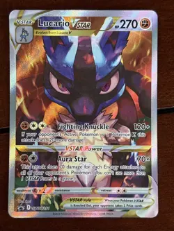 Pokemon Black Star Promo Lucario Vstar SWSH291 Full Art Sword & Shield - Image 1
