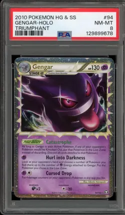 Pokemon Gengar Prime Triumphant Holo Ultra Rare #94 PSA 8 - Image 1