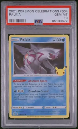 2021 POKEMON CELEBRATIONS #4 PALKIA PSA 10 25th Anniversary LOW POP of ONLY 86 - Image 1