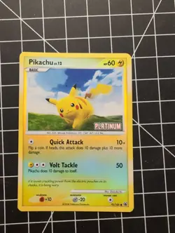 Pokemon Tcg Pikachu 70/100 Reverse Holo BK Promo Platinum Stamped - Image 1