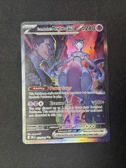Pokemon TCG Destined Rivals Team Rocket’s Mewtwo ex SIR 231/182 English - Image 3
