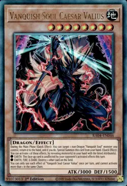 Vanquish Soul Caesar Valius - Ultimate Rare 1st Edition RA04-EN046 - NM - YuGiOh - Image 1