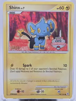Pokemon Card - Shinx 98/130 - City Championships Promo 2007 - STAFF - NM - Image 2