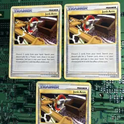Junk Arm 87/102 Triumphant Pokemon Card Trainer Non-Holo 3 - Image 2