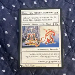 Rune-Tail, Kitsune Ascendant #27/165 MTG Saviors Of Kamigawa NM English THE LIST - Image 1