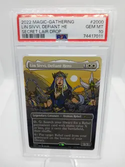 2022 MAGIC THE GATHERING LIN SIVVI DEFIANT HERO SECRET LAIR DROP #2000 PSA 10 - Image 1