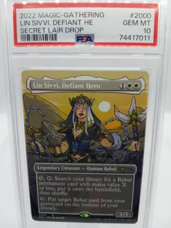 2022 MAGIC THE GATHERING LIN SIVVI DEFIANT HERO SECRET LAIR DROP #2000 PSA 10 - Image 2
