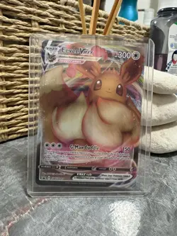 Pokemon TCG Eevee VMAX SWSH087 Shining Fates Holo Promo Card Mint - Image 1